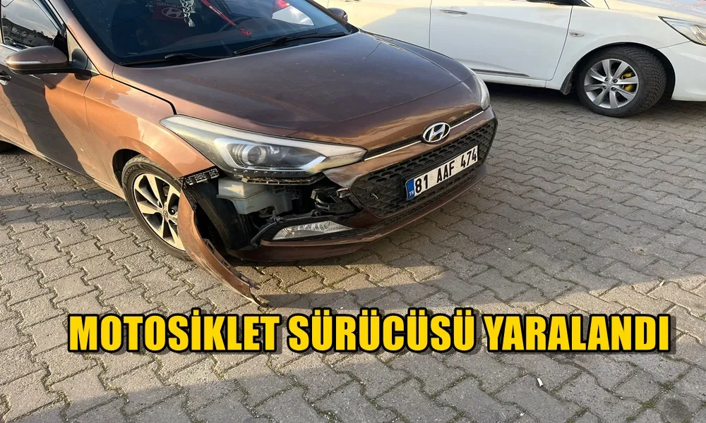 MOTOSİKLET SÜRÜCÜSÜ YARALANDI 