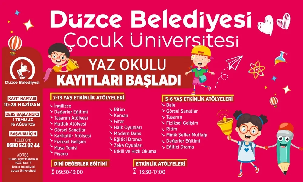 YAZ OKULU KAYITLARI BAŞLADI