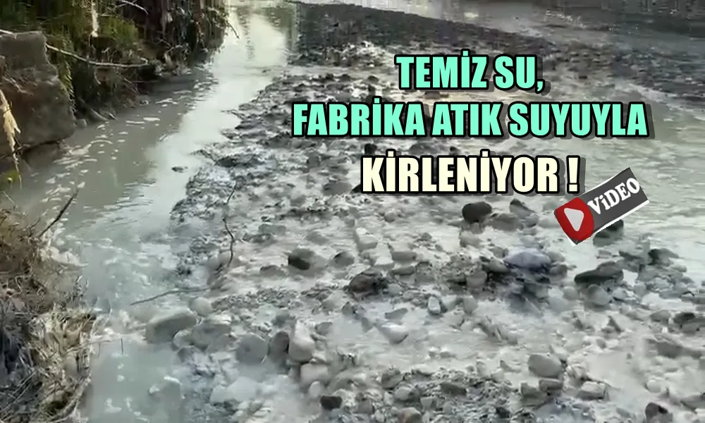 TEMİZ SU FABRİKA ATIK SUYUYLA KİRLENİYOR ! 