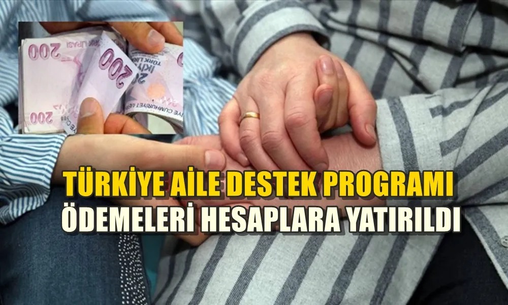 TÜRKİYE AİLE DESTEK PROGRAMI ÖDEMELERİ HESAPLARA YATIRILDI