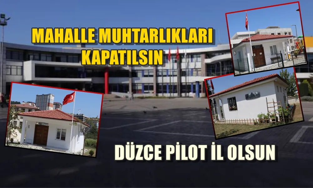 MAHALLE MUHTARLIKLARI KAPATILSIN DÜZCE PİLOT İL OLSUN 